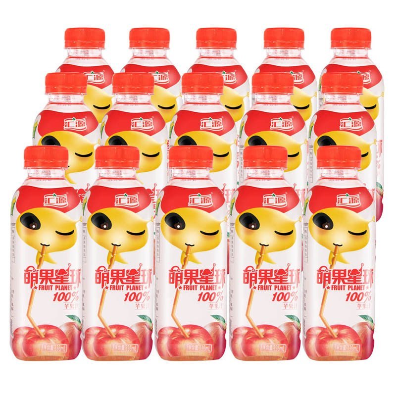 汇源 萌果星球 100%苹果汁 336ml*15瓶 PET瓶 整箱装