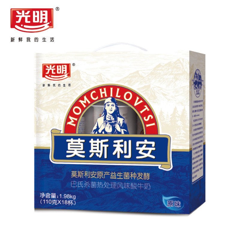 光明莫斯利安酸牛奶(原味)110g*18