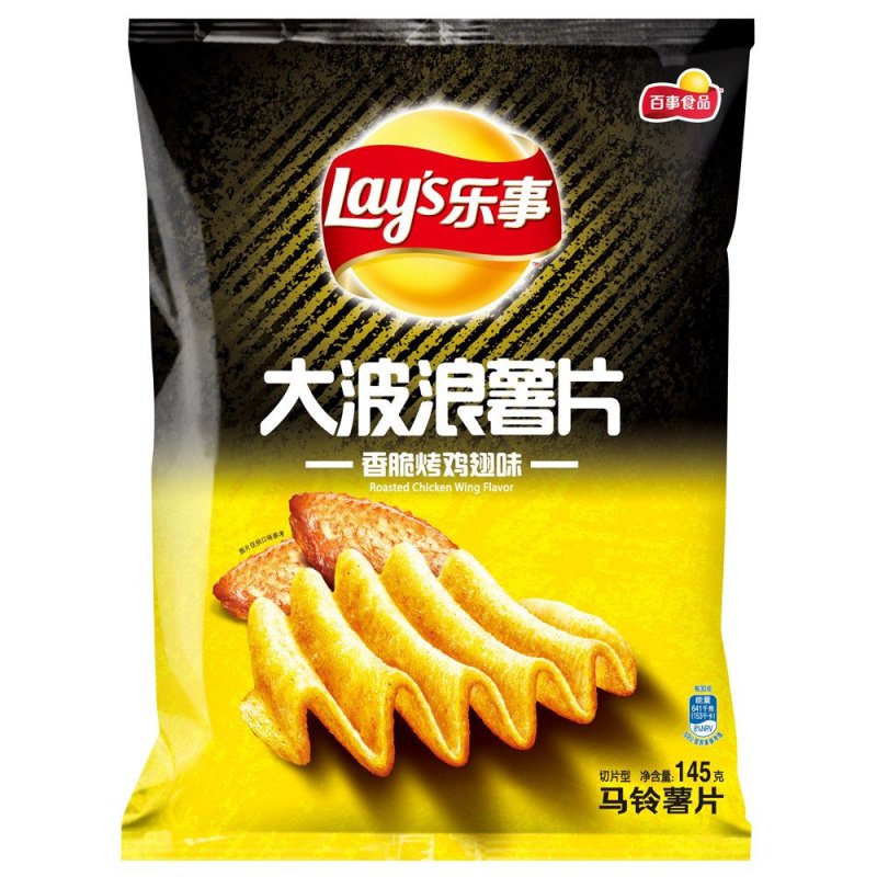 乐事大波浪香烤鸡翅味145g