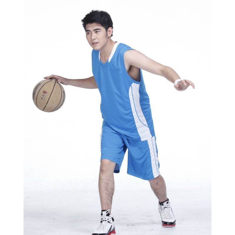 篮球服 球衣套装 篮球比赛服比赛篮球队服 吸湿排汗 3xl 蓝色高清实拍