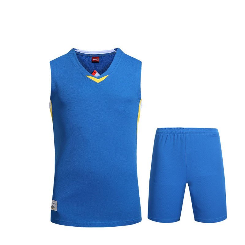 篮球服男运动套装 团购定制球衣 印号logo 女2xl《身高160-165》 蓝色