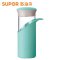 苏泊尔(SUPOR)纤巧耐热玻璃杯KC28AV1 时尚简约便携出行硅胶杯套手提水杯学生办公杯子280ml 薄荷蓝