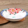 韵唐 釉中彩骨瓷餐具 天香花苑 中式8英寸汤盘4只装 家用菜盘 汤盘西餐盘子