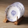 韵唐YunTang 陶瓷餐具套装家用盘子心愿8英寸深盘4只装饭盘瓷盘汤盘深盘菜盘子中式盘子釉中彩盘子 可微波炉
