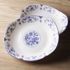 YunTang韵唐陶瓷盘子饭盘瓷盘汤盘深盘菜盘子陶瓷餐具心愿9英寸船型盘2只釉中彩