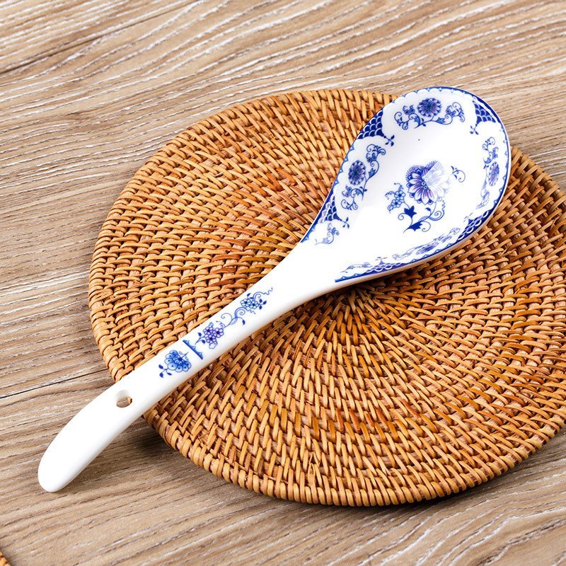 韵唐 釉中彩陶瓷餐具 心愿 大饭勺1只装 汤勺 饭勺 勺子