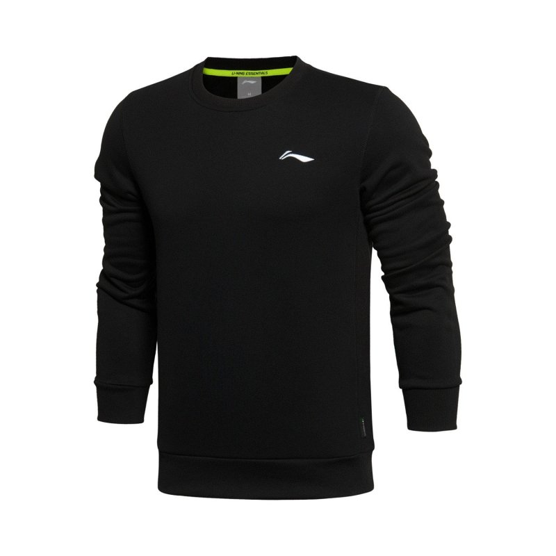 李宁卫衣 2016春新款男装运动卫衣套头衫AWDL107 115-1-2-3-4-5-6 L175/92A 新基础黑AWDL107-4