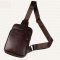 薇思黛 2016新款 男士斜挎包潮男款PU胸包户外运动单肩腰包手机休闲包 咖啡色