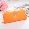 薇思黛 2016新款 韩版潮流糖果色皇冠女士钱包多用手拎手拿包单拉链包 桔色