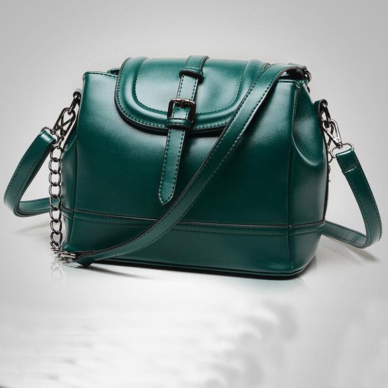 薇思黛2016新款 欧美复古大包包单肩斜跨链条秋冬大包大容量水桶包 绿色