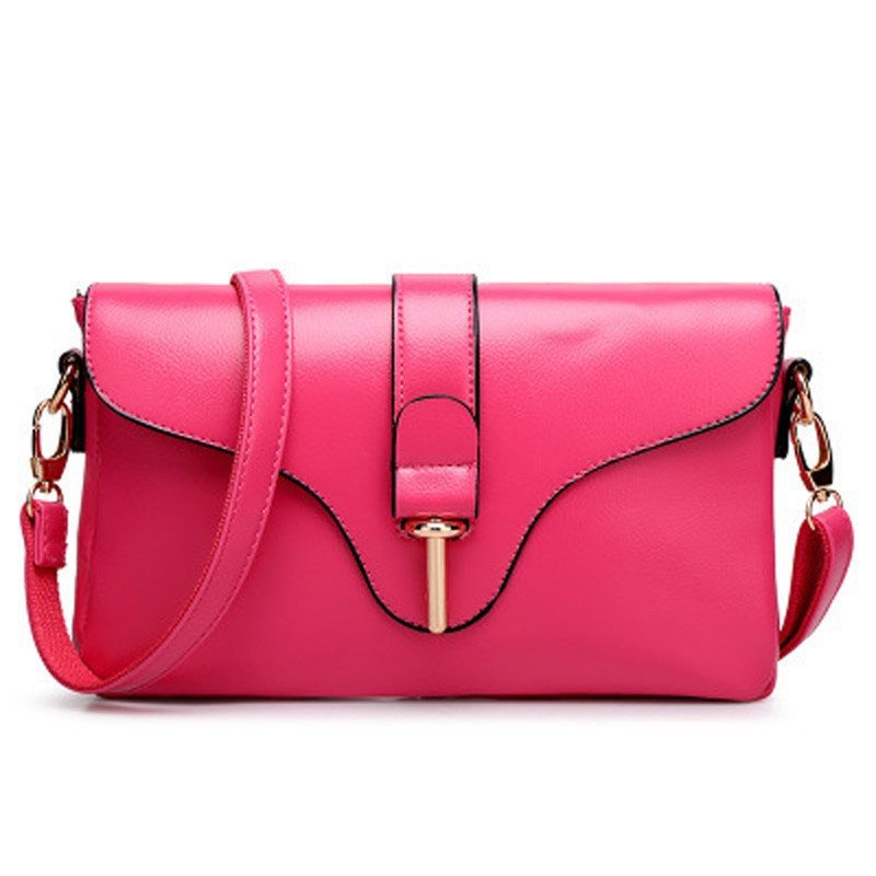 薇思黛 2016新款 潮女包单肩包女手提包韩版斜挎小包春夏款时尚小挎包 玫红色