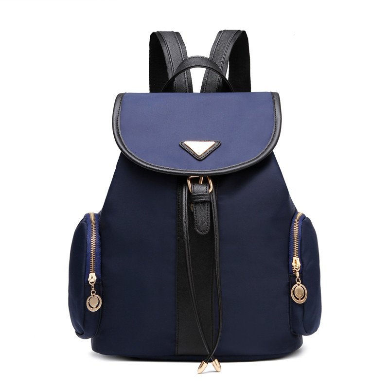 薇思黛 2016新款女包双肩包休闲百搭旅游背包校园风女双肩背包 蓝色