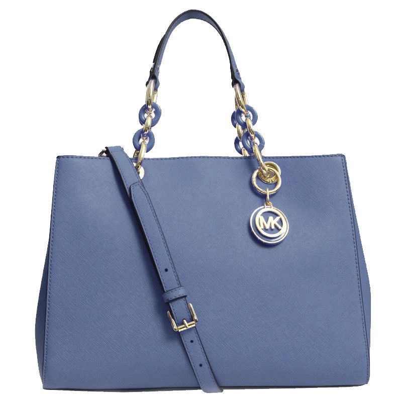 迈克.科尔斯(MICHAEL KORS)女包 牛皮戴妃包中号单肩手提多用女包 多色选 30S3TCYS2L 车菊蓝