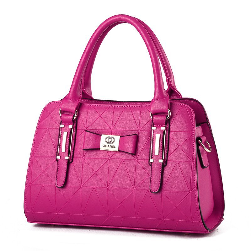 薇思黛2016女包单肩包女新款时尚女士包包手提包女斜挎包 玫红色