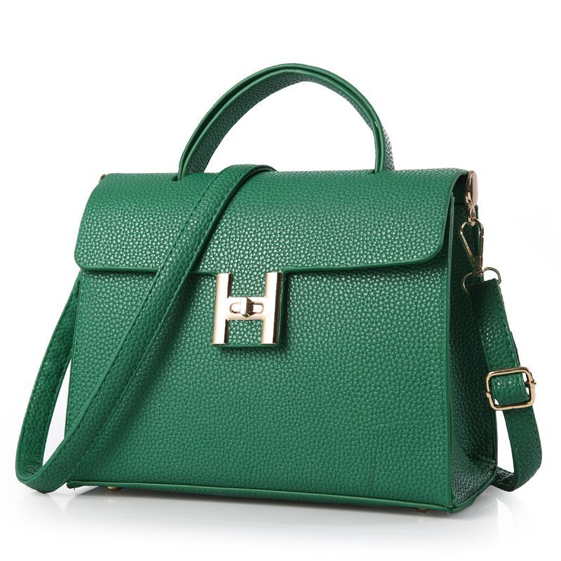 薇思黛女包单肩包女士包包新款手提包斜挎包休闲手提女包 大号绿色