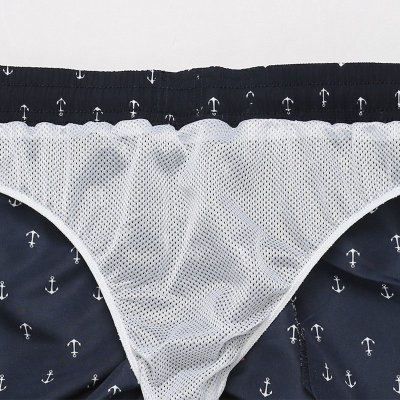 盖浪 夏季男士沙滩裤男宽松大码速干休闲短裤 可下海有内衬游泳裤 s h