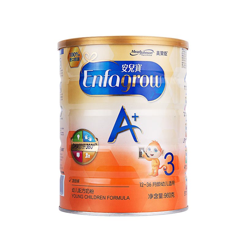 【苏宁自营】美赞臣(MeadJohnson) 安儿宝A+幼儿配方奶粉 3段((1-3岁幼儿适用) 960克