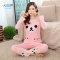 睡衣女春季新品棉质睡衣休闲宽松卡通轻松熊家居服套装 M YL-801#轻松熊