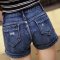 悍鹿悍鹿2016夏季新款韩版牛仔裤女时尚百搭开叉短裤女 XL 浅蓝色