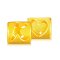 萃华珠宝 黄金手链 3D硬金足金字母手链吊坠 挂坠 DIY手链 黄金手链 LOVE M（约0.98克）