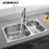 JOMOO九牧厨房水槽套餐304不锈钢双槽洗菜盆水池水盆洗碗盆02094