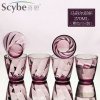 scybe喜碧 马奇尔彩色玻璃水杯家用早餐杯洋牛奶杯果汁杯套装6只270ml