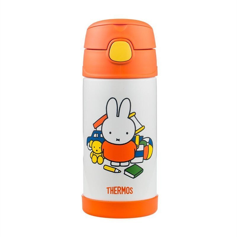 膳魔師(THERMOS)高真空不锈钢吸管杯水杯 （米菲） F4013 MF 橙色适用于12个月以上宝宝
