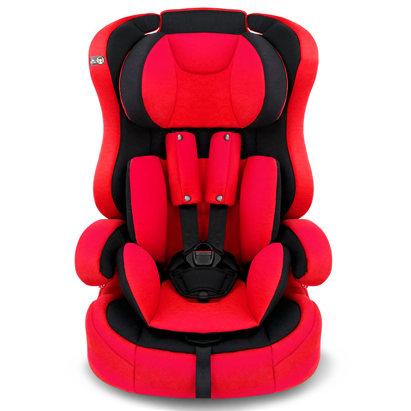 文博仕 加大型儿童安全座椅 宝宝婴儿汽车座椅 9个月-12岁可选配isofix MXZ-EA 尊贵红