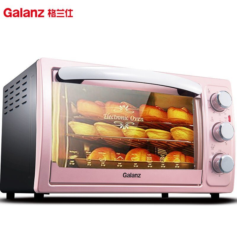 格兰仕（Galanz）KWS1530X-H7G 烤箱家用30升容量 旋转烤叉 玫瑰金外观