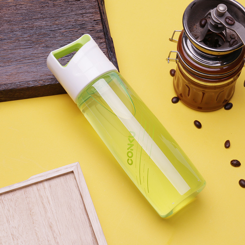 康酷随手杯时尚运动便携韩版水杯 学生创意户外茶杯提绳潮流杯子 绿色