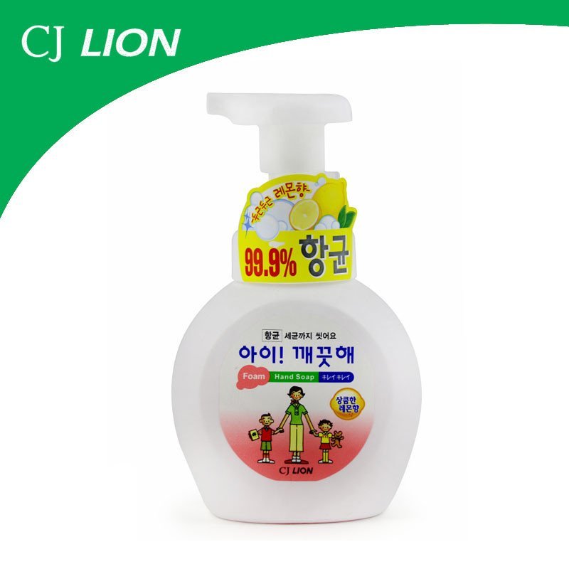 进口希杰狮王CJ LION 儿童泡沫洗手液250ml（柠檬味）