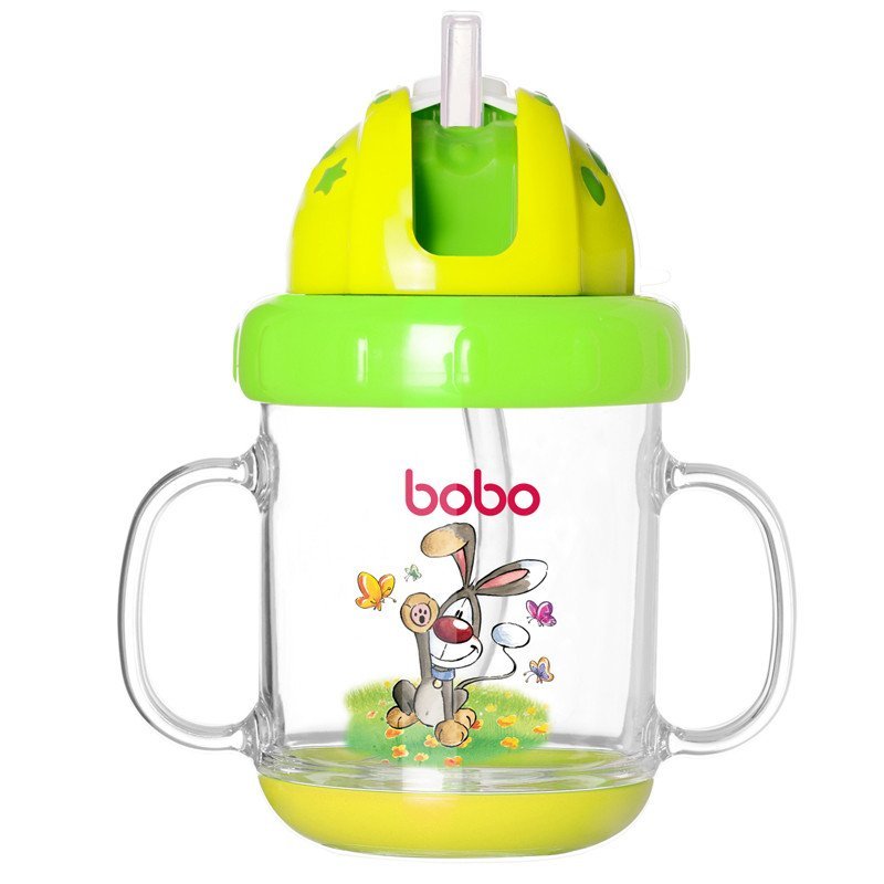 bobo乐儿宝 晶透学饮杯 180ml黄色（BB305E-Y）