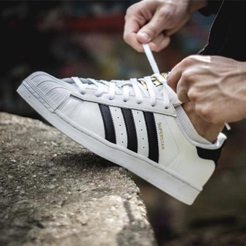阿迪达斯Adidas 黑白金标 贝壳头板鞋休闲鞋C 77124 77153 77154
