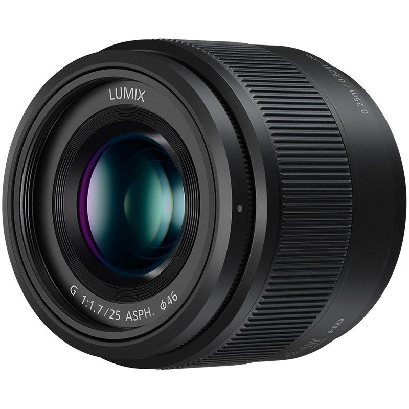 松下(Panasonic) H-H025GK( 25mm F/1.7 ) 标准定焦镜头 黑色 松下卡口 46mm