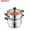 爱仕达（ASD）蒸锅 28CM复合底可视不锈钢蒸锅 多用双层蒸锅锅具QVL1528 带蒸笼蒸屉