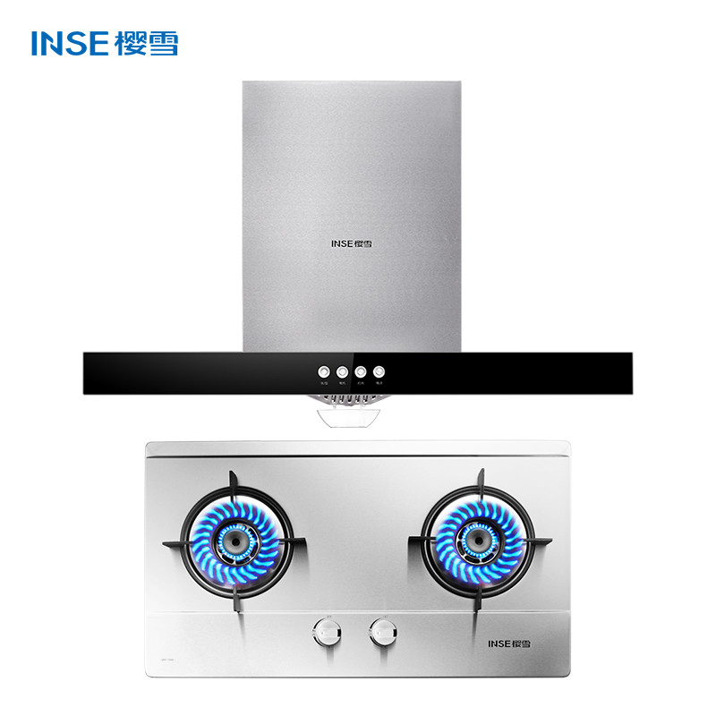 樱雪(INSE) 欧式烟灶两件套F1618(B)+QM1109A(液化气）