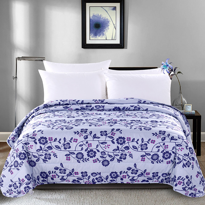 俏居双人空调被夏凉被特价 可水洗儿童子母被幼儿园防螨夏季薄被1 1.5*1.2.0m6斤 黄色压花加厚