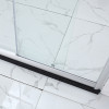 艾戈恋家淋浴房 钢化玻璃淋浴房隔断 定制一字形炭黑边框淋浴屏风 移门式简易浴室玻璃门BJC21 6mm厚每1平方米单价