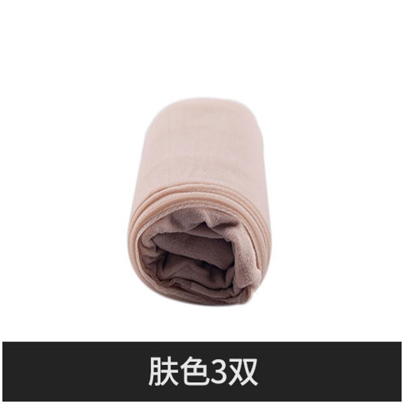 梦娜连裤袜防勾丝 15D薄款性感钢丝袜超强耐磨神裤袜子女 均码-3双装 肤色3双