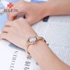 聚利时旗舰店韩版简约圆形镜面时尚不锈钢手链表手表女学生JA-917