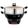 半球(Peskoe)JF-32 电热锅 5L/升 32CM 加厚铸铁 电蒸锅 电炒锅 多功能 2100W大功率 带保温档
