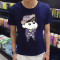诺妮梦 蜡笔小新卡通短袖T恤男士加肥加大码半袖青少年韩版潮流男装 T2白色 XL