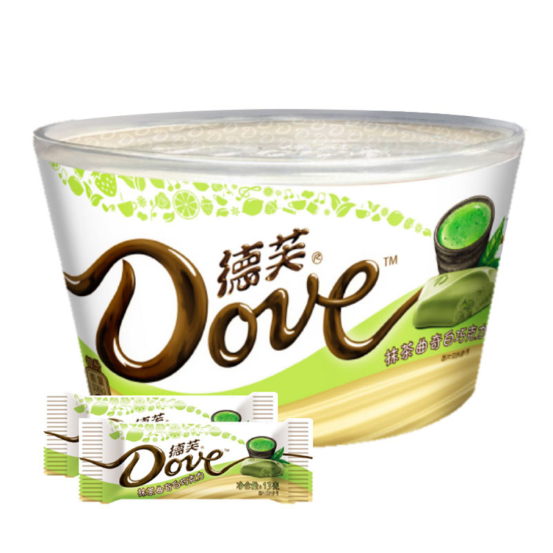 德芙抹茶曲奇白巧克力碗装234g