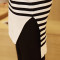 韩版孕妇装秋装毛衣孕妇春秋季中长款长袖上衣时尚打底衫孕妇裙子 均码 黑条纹
