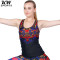 KW SPORTS 加厚印花运动瑜珈背心女2015秋冬季瑜珈服健身房跑步服 L 花色