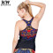 KW SPORTS 加厚印花运动瑜珈背心女2015秋冬季瑜珈服健身房跑步服 L 花色