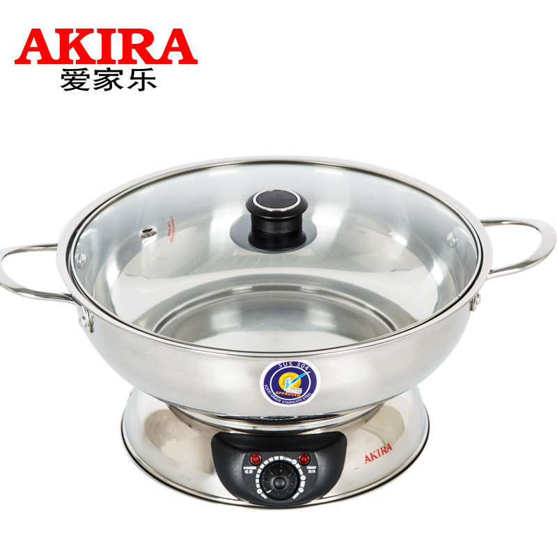 爱家乐（AKIRA）KL-S42/SG MAX 5L大容量304不锈钢加厚电火锅 家用分体式不粘电热锅电煮锅