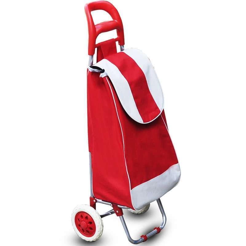 奕辰2轮可折叠购物车红色高清实拍图