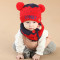 贝迪牛婴儿童帽宝宝护耳帽+围脖两件套儿童毛线帽 均码（6-24个月左右） 灰色粗线2件套