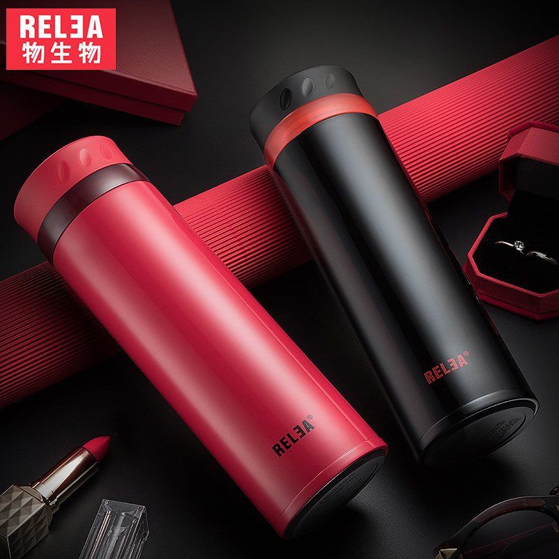 RELEA 物生物 罗孚真空保温杯 琥珀金 JV0502022 400ML